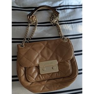 Michael Kors tan quilted bag